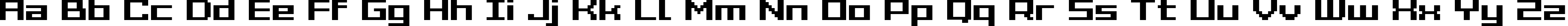 Пример написания английского алфавита шрифтом Grixel Acme 7 Wide Bold