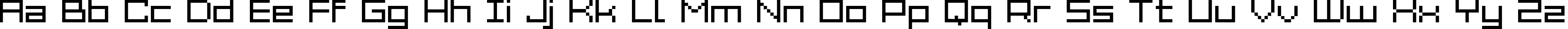 Пример написания английского алфавита шрифтом Grixel Acme 7 Wide