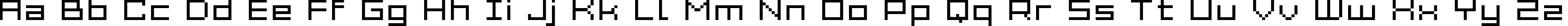 Пример написания английского алфавита шрифтом Grixel Acme 7 Wide Xtnd
