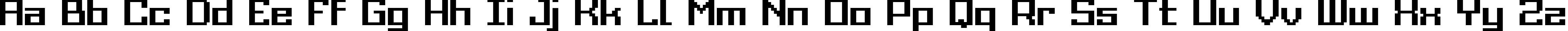 Пример написания английского алфавита шрифтом Grixel Acme 9 Regular Bold