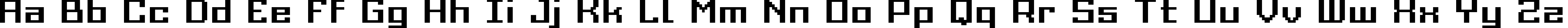 Пример написания английского алфавита шрифтом Grixel Acme 9 Regular Bold Xtnd