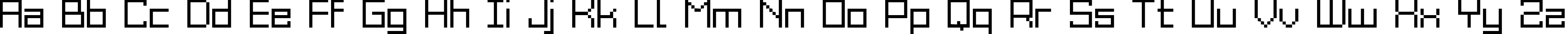 Пример написания английского алфавита шрифтом Grixel Acme 9 Regular