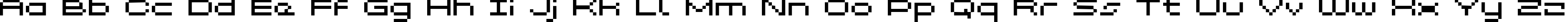Пример написания английского алфавита шрифтом Grixel Kyrou 5 Wide