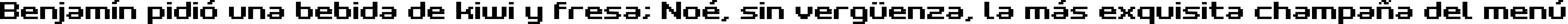 Пример написания шрифтом Grixel Kyrou 7 Wide Bold текста на испанском