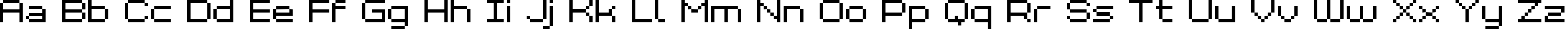 Пример написания английского алфавита шрифтом Grixel Kyrou 7 Wide