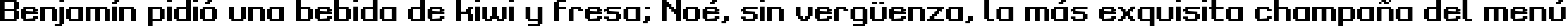 Пример написания шрифтом Grixel Kyrou 9 Regular Bold текста на испанском