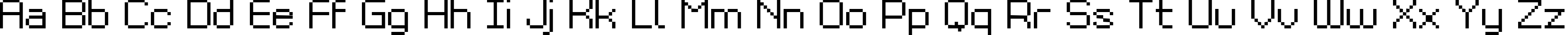 Пример написания английского алфавита шрифтом Grixel Kyrou 9 Regular
