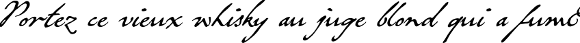 Пример написания шрифтом Grosvenor текста на французском