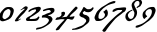 Пример написания цифр шрифтом Grosvenor