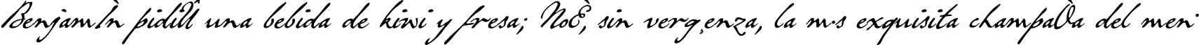 Пример написания шрифтом Grosvenor текста на испанском