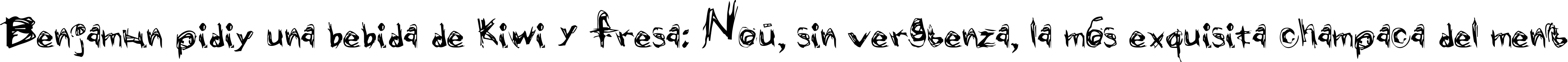 Пример написания шрифтом Grunge текста на испанском