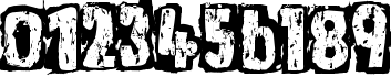 Пример написания цифр шрифтом Guignol's Band
