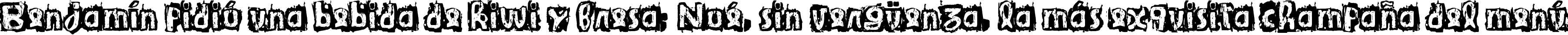 Пример написания шрифтом Guignol's Band текста на испанском
