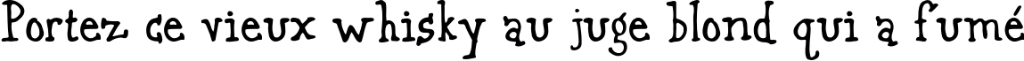 Пример написания шрифтом Gurnsey20 текста на французском