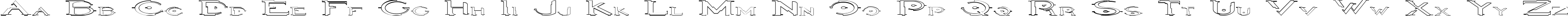Пример написания английского алфавита шрифтом Halo OutlineRegular