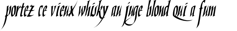 Пример написания шрифтом HandskriptOne текста на французском