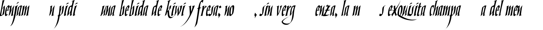 Пример написания шрифтом HandskriptOne текста на испанском