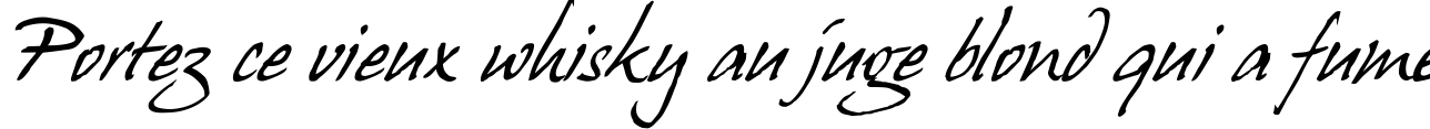 Пример написания шрифтом HansHand текста на французском