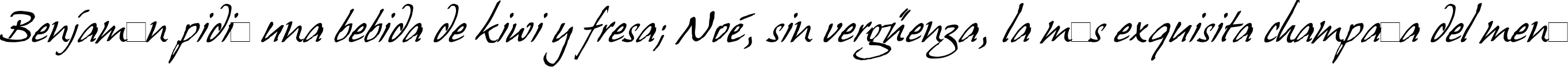 Пример написания шрифтом HansHand текста на испанском