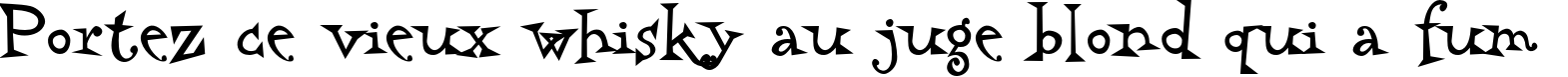 Пример написания шрифтом Harry Plotter текста на французском