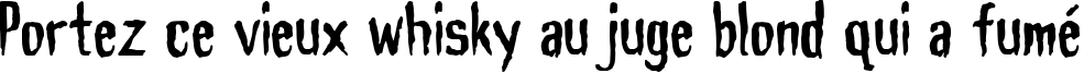 Пример написания шрифтом Haunt AOE текста на французском