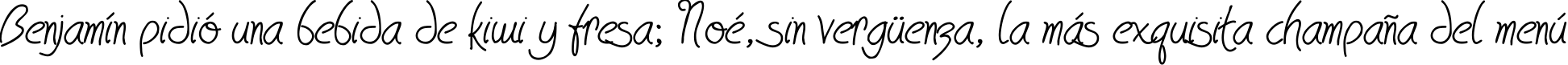Пример написания шрифтом HavingWrit Bold текста на испанском