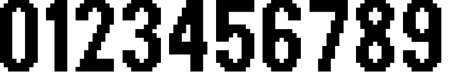 Пример написания цифр шрифтом header 17_67