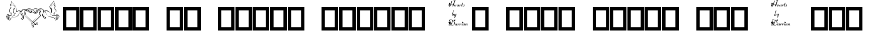 Пример написания шрифтом Hearts by Darrian текста на французском