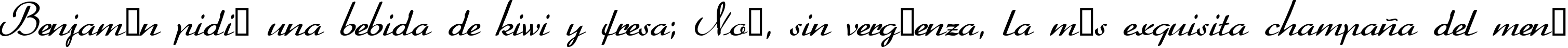 Пример написания шрифтом Heather текста на испанском