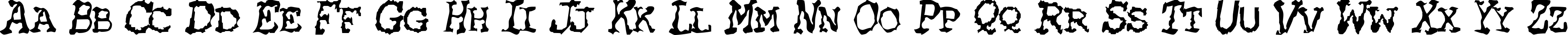 Пример написания английского алфавита шрифтом HEATWAVE