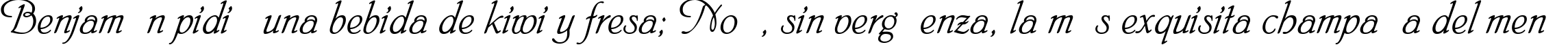 Пример написания шрифтом HeinrichScript текста на испанском