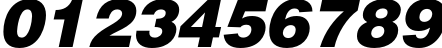 Пример написания цифр шрифтом HeliosBlack Italic
