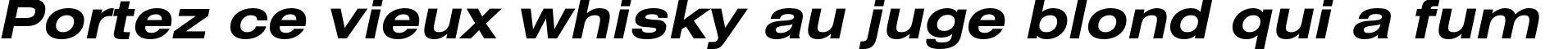 Пример написания шрифтом HeliosExt Bold Italic текста на французском