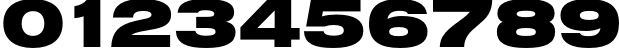 Пример написания цифр шрифтом HeliosExtBlack
