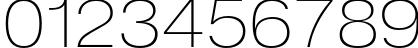 Пример написания цифр шрифтом HeliosExtThin