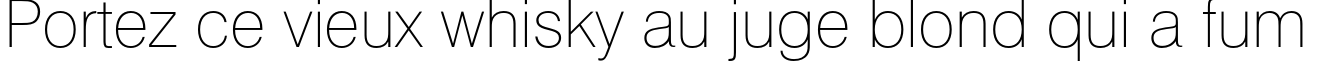 Пример написания шрифтом HeliosThin текста на французском