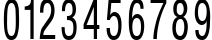 Пример написания цифр шрифтом HelvCondenced70