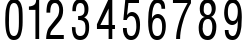 Пример написания цифр шрифтом HelvCondenced80