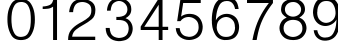 Пример написания цифр шрифтом Helvetica_Light-Normal