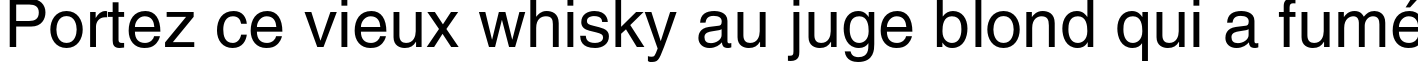 Пример написания шрифтом Helvetica Medium текста на французском