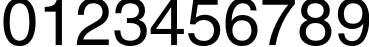 Пример написания цифр шрифтом Helvetica Medium