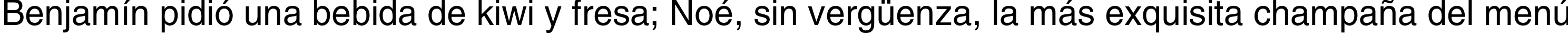 Пример написания шрифтом Helvetica Medium текста на испанском