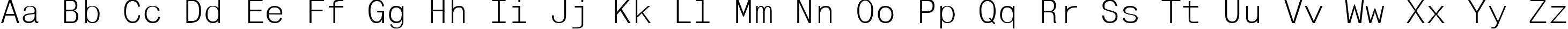 Пример написания английского алфавита шрифтом HelvFixed