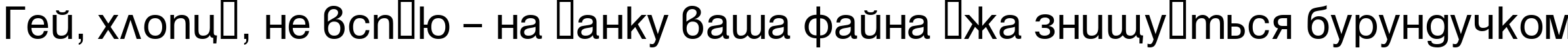 Пример написания шрифтом Hemus текста на украинском