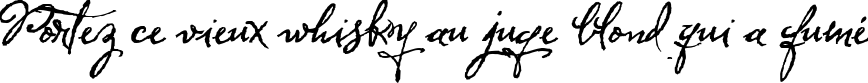 Пример написания шрифтом Herencia текста на французском