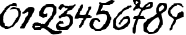 Пример написания цифр шрифтом Herencia