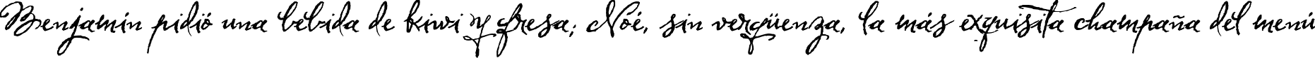 Пример написания шрифтом Herencia текста на испанском
