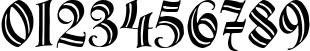 Пример написания цифр шрифтом Hermann-Gotisch DecoC
