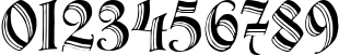 Пример написания цифр шрифтом Hermann-GotischC
