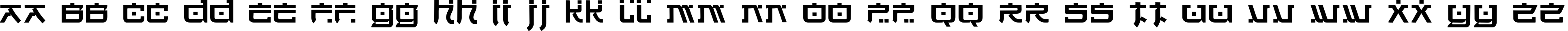 Пример написания английского алфавита шрифтом Hirosh